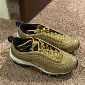 Gold Nike air max 97